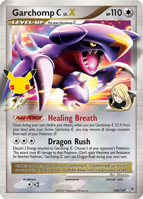 garchomp c lv x 25th anniversary|pokemon celebrations card list value.